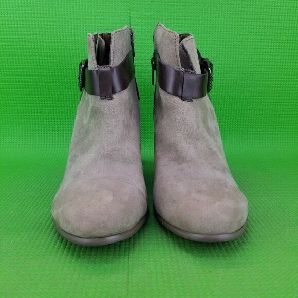 ✅Carlos Santana HARVEST Side Zip Heeled Western Ankle Booties Womens 7.5M Buckle - Picture 7 of 10